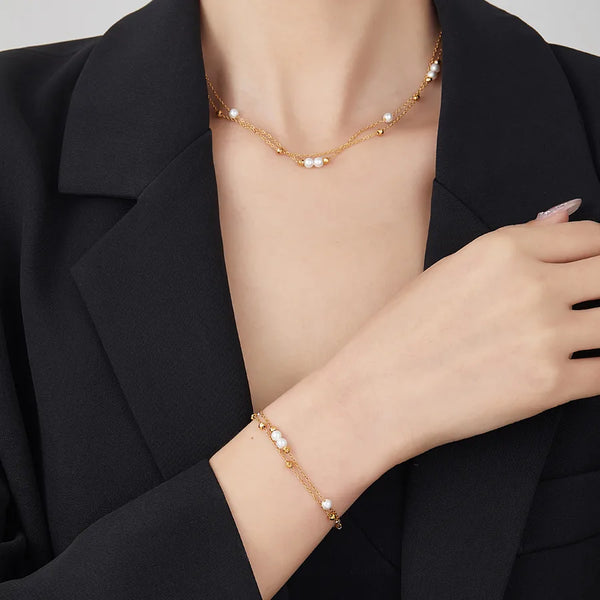 Pearl Necklace | Stainless Steel