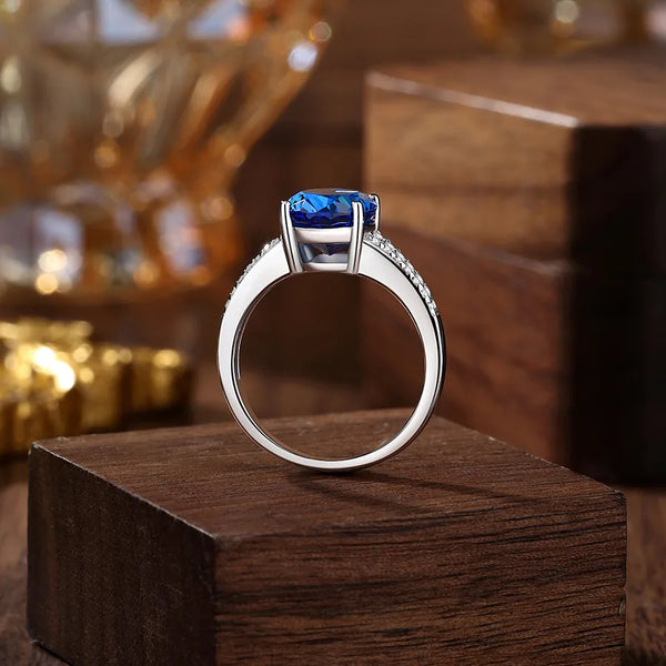 Carbon Floral Ring | 925 Sterling Silver