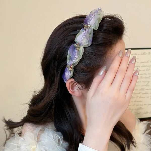 Geometric Floral Headband | Rhinestone