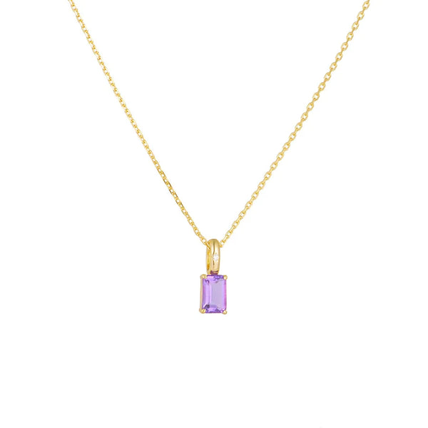 Gold-Plated Crystal Pendant Necklace | 925 Sterling Silver