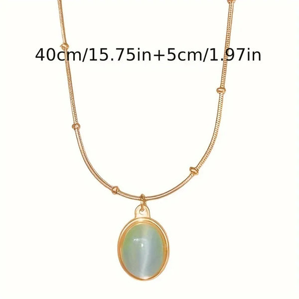Round Geometric Necklace | Stainless Steel