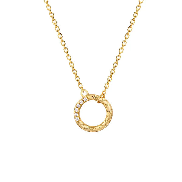 Dunli Zircon Pendant Necklace | 925 Sterling Silver