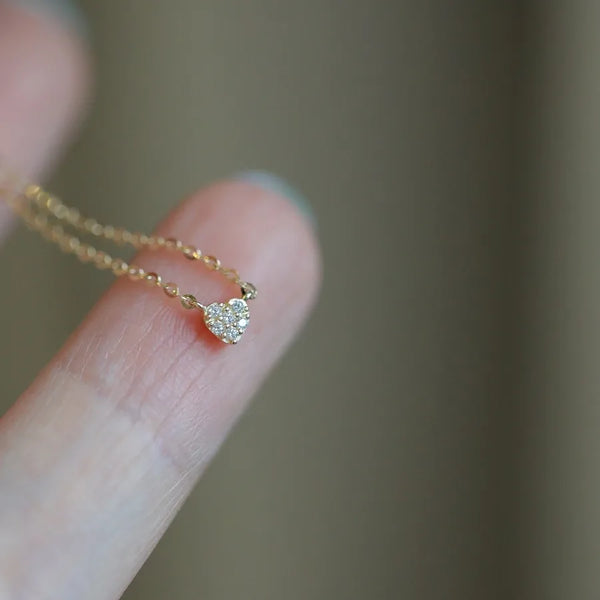 Minimalist Heart Pendant Necklace | Sterling Silver