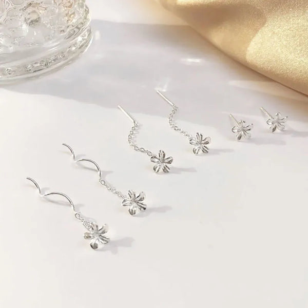 Flowers Floral Stud Earrings | 925 Sterling Silver