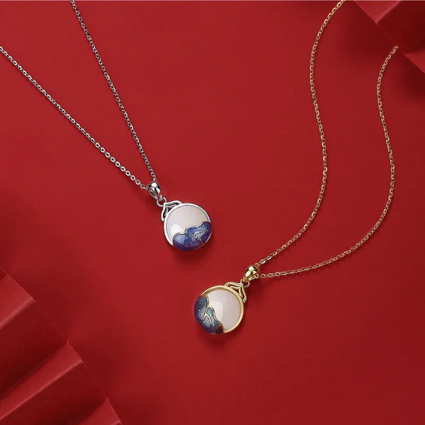 Natural Stone Pendant Necklace | 925 Sterling Silver