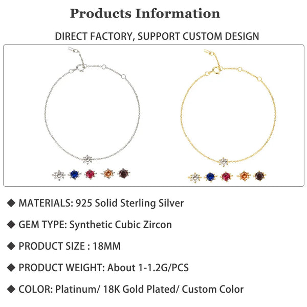 Cable Zircon Bracelet | 925 Sterling Silver