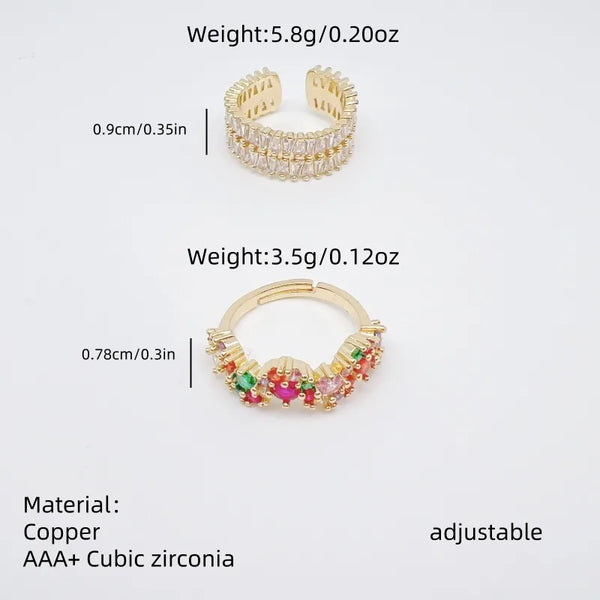 Silver-Plated Zircon Ring | Copper