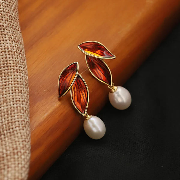 Gold-Plated Freshwater Pearl Drop Earrings | Freshwater Pearl