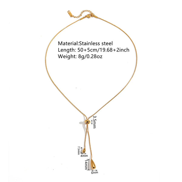 Gold Snake Necklace | Stainless Steel