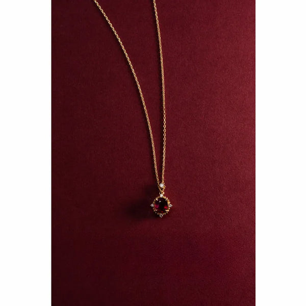 Zircon Floral Necklace | 925 Sterling Silver