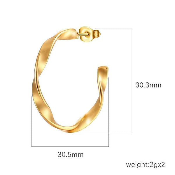 Material Geometric Earrings | Stainless Steel
