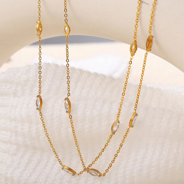 Eye Zircon Necklace | Stainless Steel