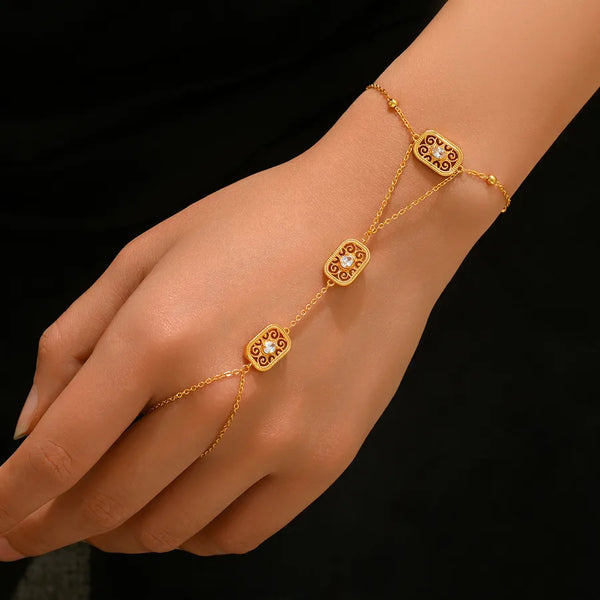 Electroplated Zircon Bracelet | Copper