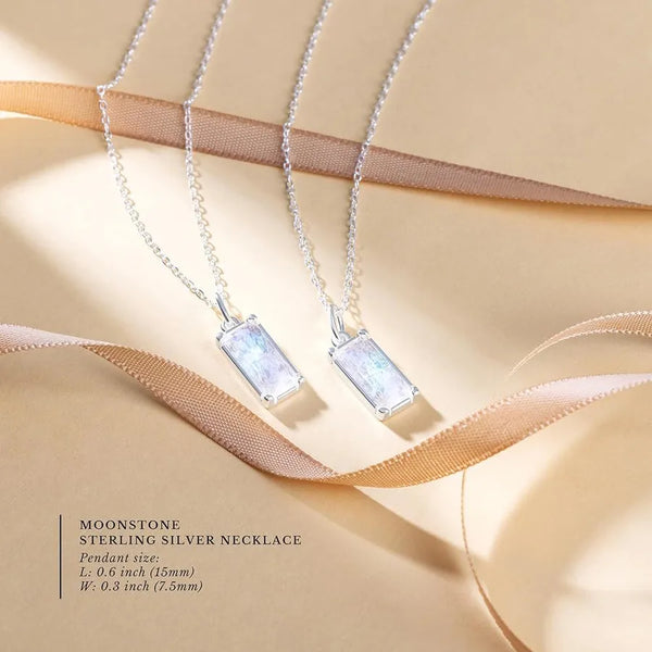 Minimalist Crystal Necklace | Sterling Silver