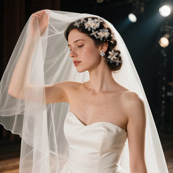 Bridal Floral Hair Clip | Gauze