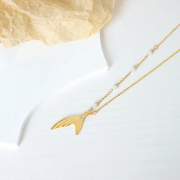 Fish Gold-Plated Necklace | Stainless Steel