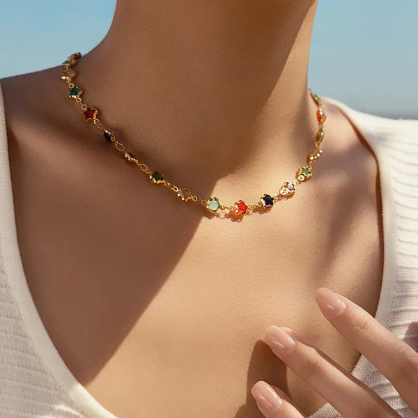 Stackable Floral Necklace | Copper