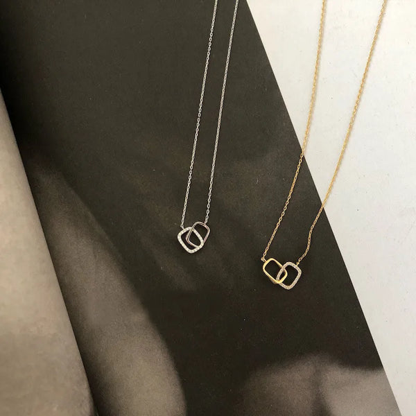 Hollow Zircon Pendant Necklace | 925 Sterling Silver