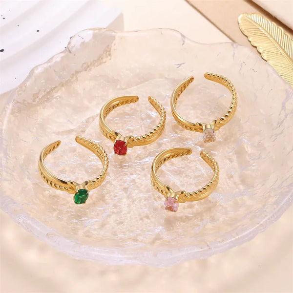 Zircon Ring | Stainless Steel