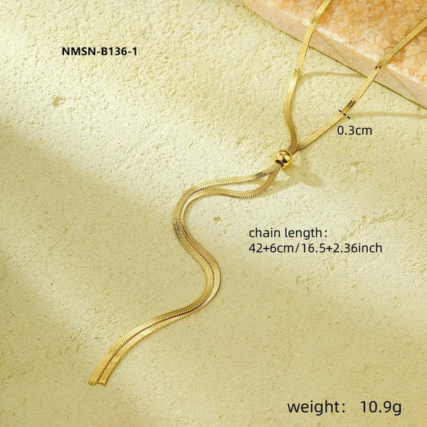 Gold-Plated Geometric Necklace | Stainless Steel