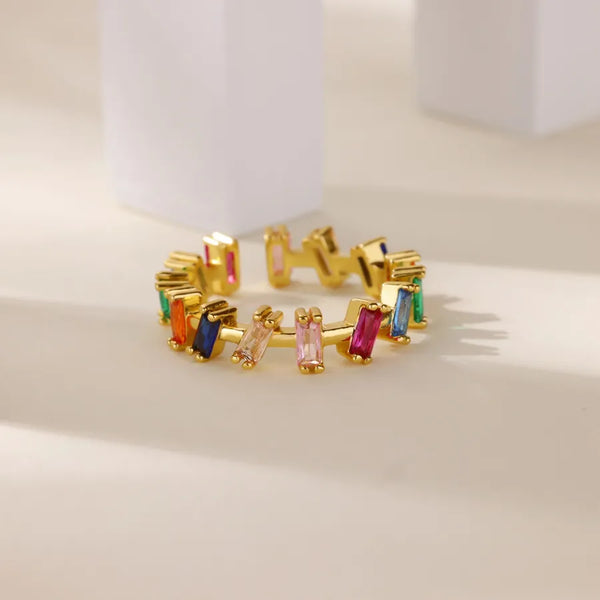 Colorful Floral Ring | Copper