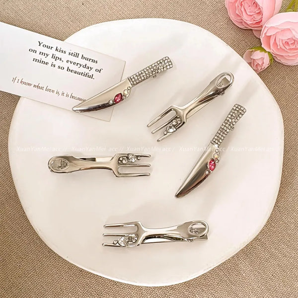 Rhinestone Hair Clip | Silver
