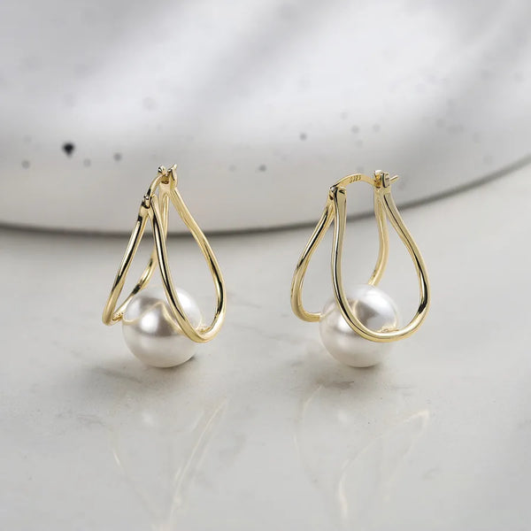 Geometric Floral Earrings | 925 Sterling Silver