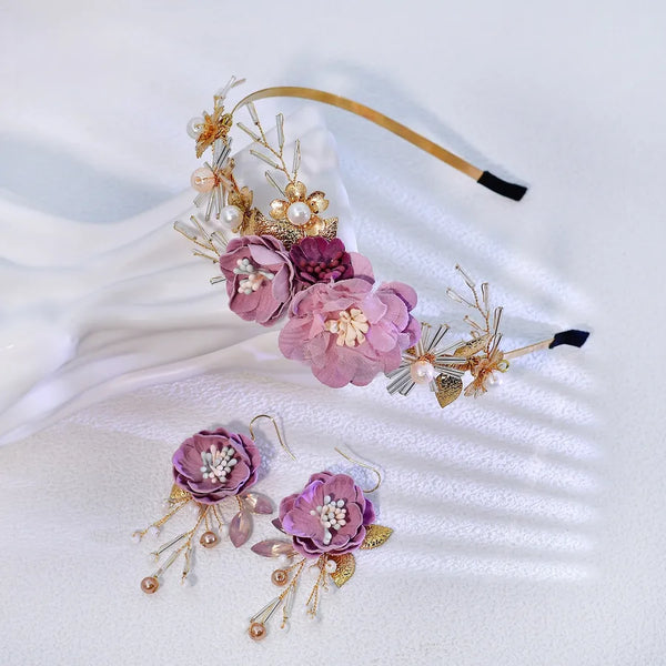 Purple Floral Headband | Alloy