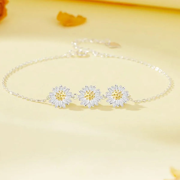 Three Floral Bracelet | 925 Sterling Silver