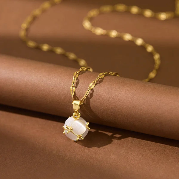 Rubik Zircon Necklace | Stainless Steel