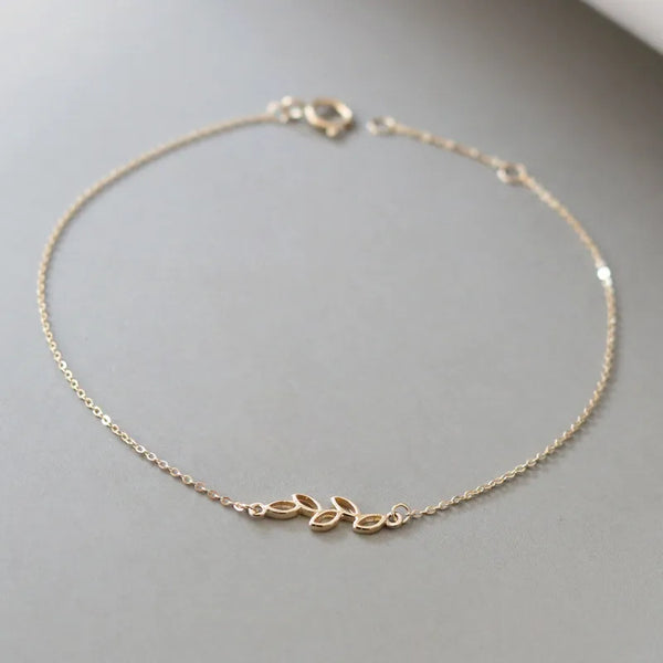 Gold-Plated Leaf Bracelet | 925 Sterling Silver
