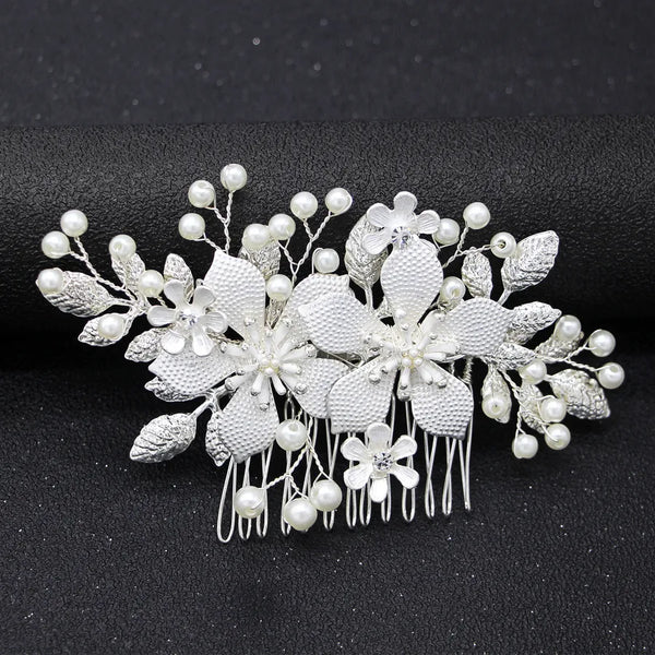 Black Artificial Pearl Hair Comb Headband | Artificial Pearl