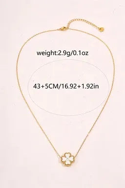 Zircon Pearl Necklace | Stainless Steel