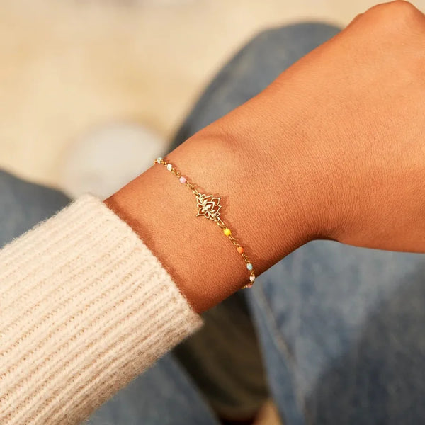 Enamel Floral Bracelet | 925 Sterling Silver