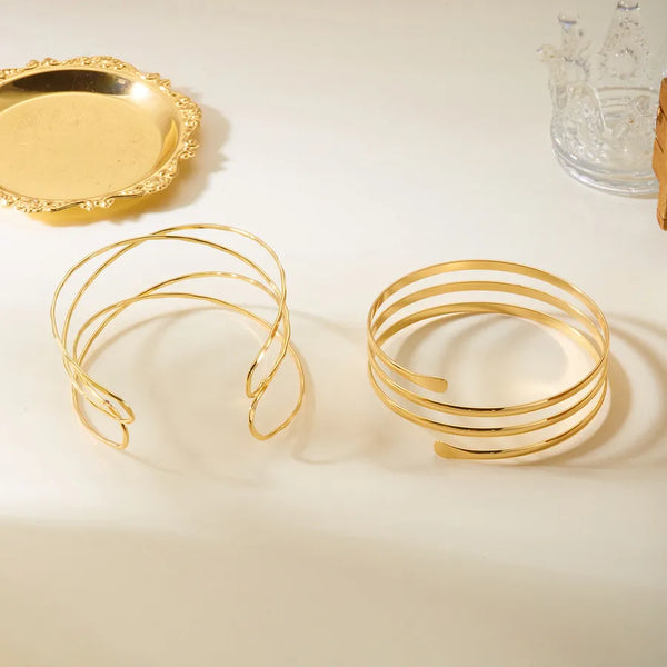 Layered Bangle Bracelet | Alloy