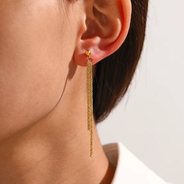 Geometric Drop Earrings | Stainless Steel