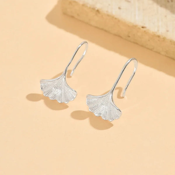 Hammered Leaf Earrings | 925 Sterling Silver