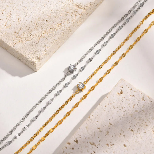 Zircon Bracelet | Stainless Steel