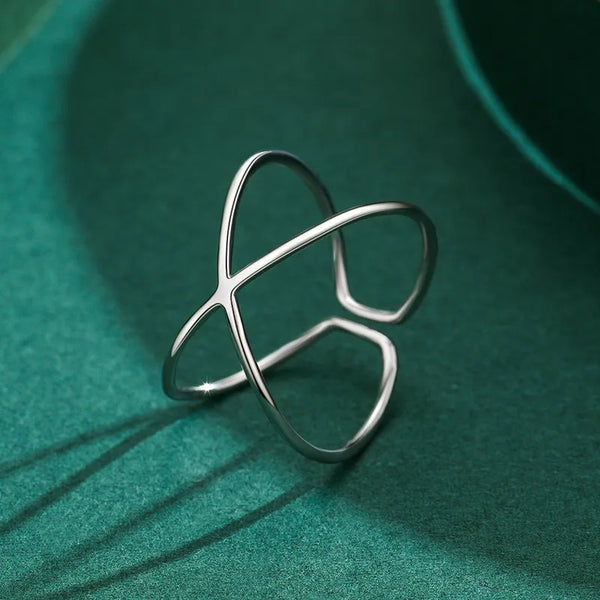 Cross Band Ring | 925 Sterling Silver