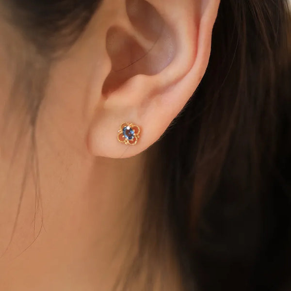 Vintage Floral Earrings | Sterling Silver