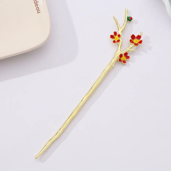 Pink Floral Hairpin Headband | Alloy