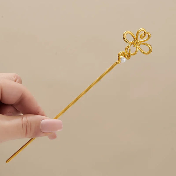 Geometric Floral Hairpin Headband | Alloy
