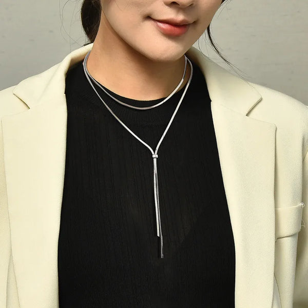 Long Gold-Plated Necklace | Stainless Steel