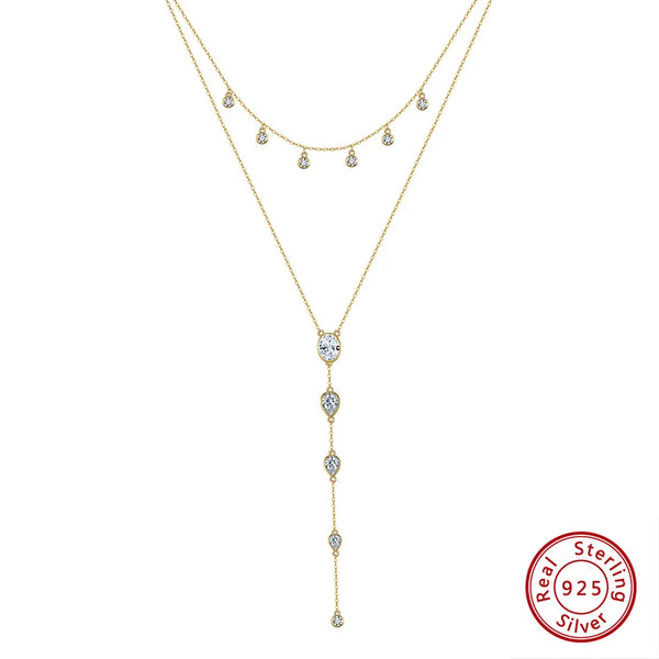 Shape Zircon Necklace | 925 Sterling Silver