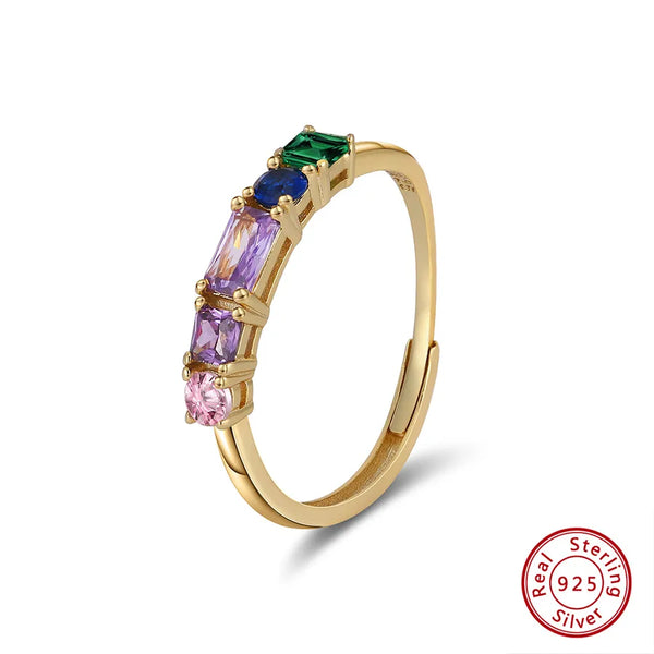 Rhodium Zircon Ring | 925 Sterling Silver
