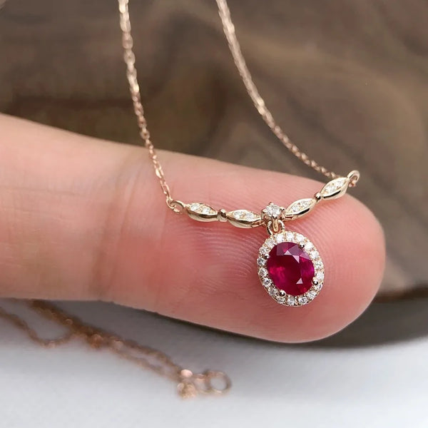 Oval Zircon Pendant Necklace | 925 Sterling Silver