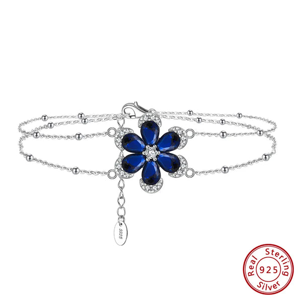 White Floral Bracelet | 925 Sterling Silver