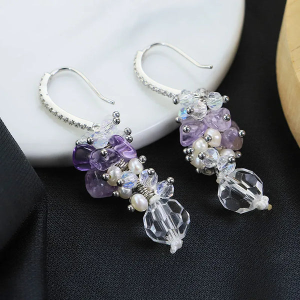 Purple Zircon Stud Earrings | 925 Sterling Silver