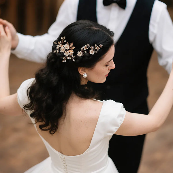 Pearl Floral Hairpin Headband | Pearl