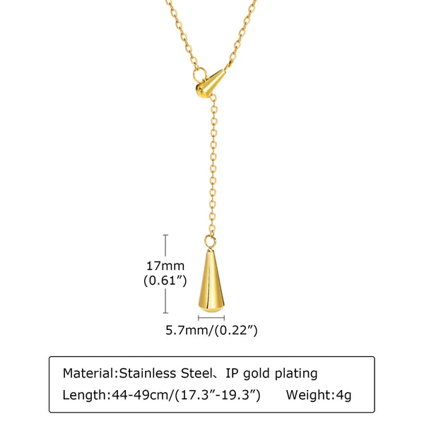 Droplets Gold-Plated Necklace | Stainless Steel